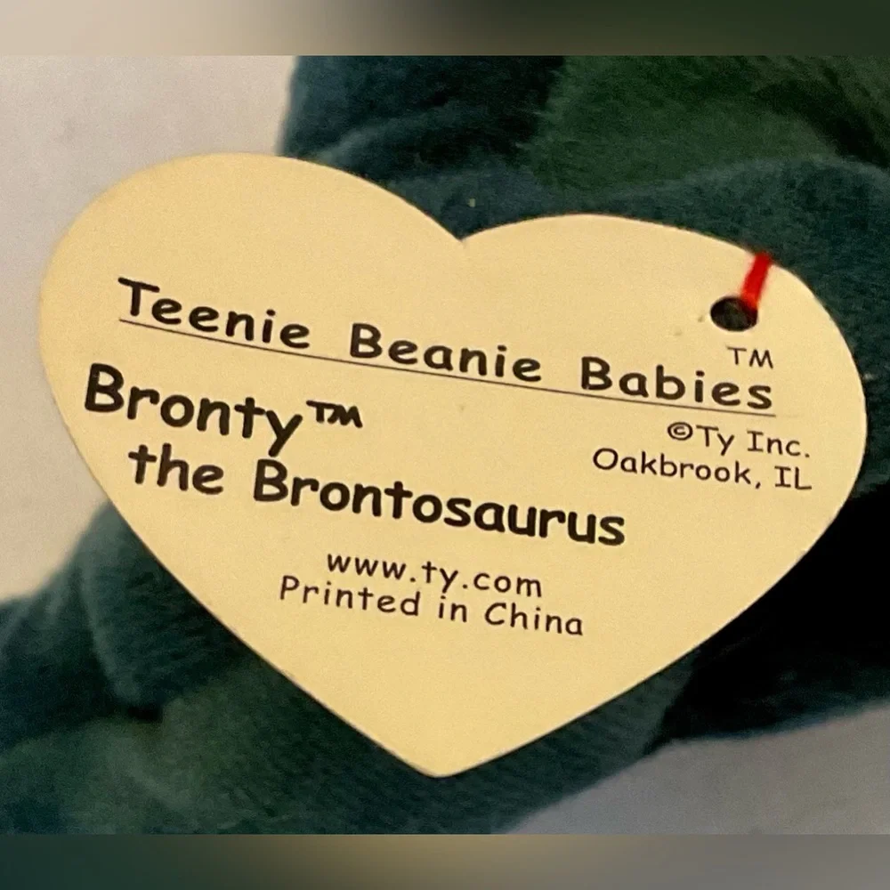 Ty Bronty beanie buddy and teenie beanie pair